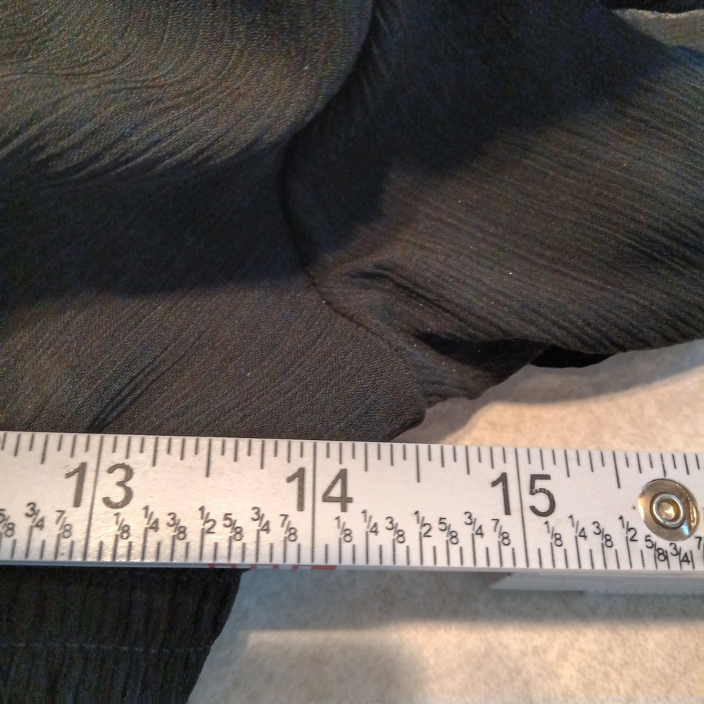 Express Black Ruched Top Small Whimsigoth Sheer Sleeve Fitted Y2K - Picture 11 of 14